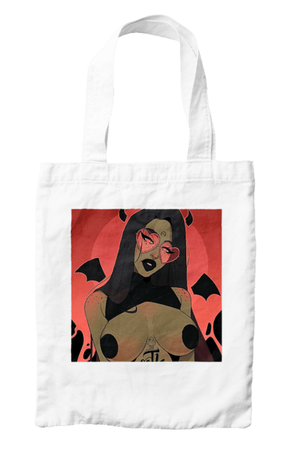 Сумка з принтом "Диявол З Цицьками". Гола, диявол, сиськи. 2070702