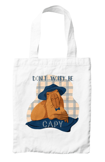 Bag with prints Capybara. Animal, capybara, rodent. 2070702