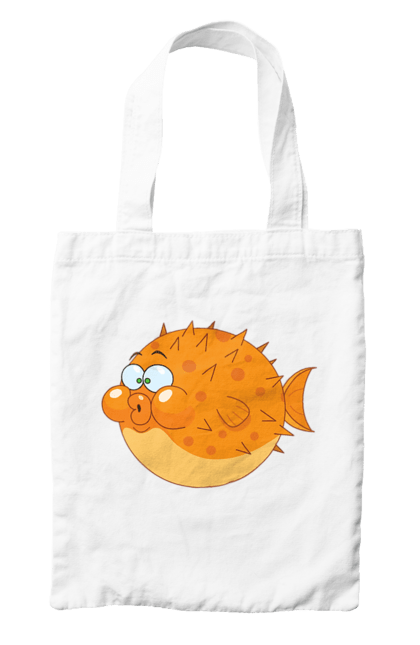 Сумка з принтом "Помаранчева Риба Фугу". Риба, фугу. 2070702