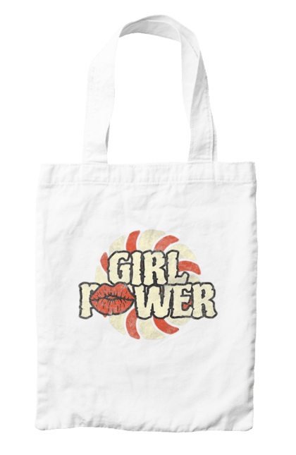 Сумка з принтом "Girl Power". Girl power, гасло, дівчата, дівчата можуть, жінки, жіноча сила, незалежність, сила, фемінізм. 2070702