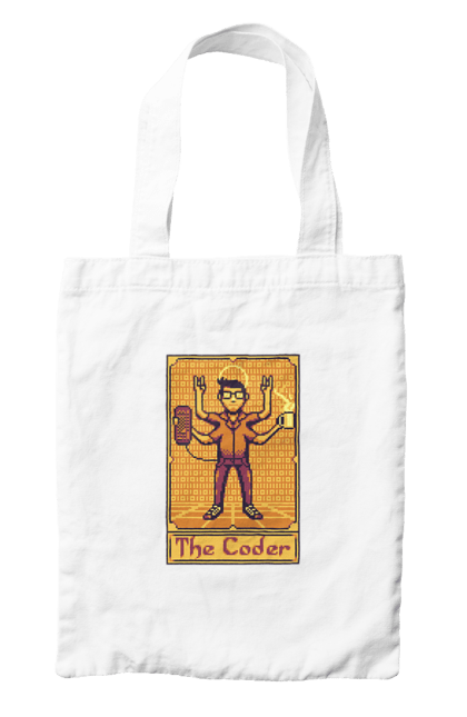 Сумка з принтом "Карта таро  кодер". Ай ті, айтішник, карта таро, код, програміст, хакер. 2070702