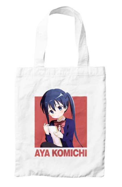 Сумка с принтом Золотая мозаика Ая Комити. Anime, aya komichi, kiniro mosaic, kinmoza, manga, аниме, ая комити, золотая мозаика, комити, манга. 2070702