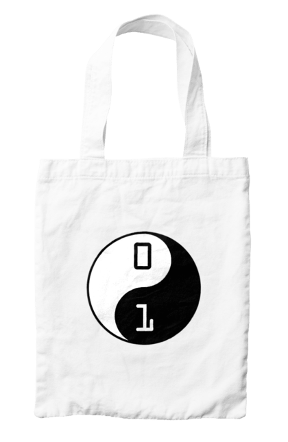 Сумка з принтом "Інь Янь". Angular, c, css, html, it, javascript, jquery, php, python, react, svelt, vue, айтишник, айті, гумор, код, кодувати, прогер, програміст, програмісти, ти ж, ти ж програміст, тиж програміст. 2070702