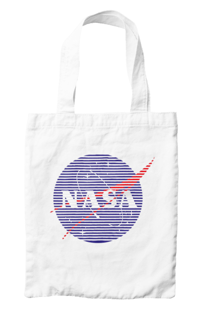 Bag with prints NASA. Aeronautics, astronautics, aviation, nasa, research, rocket, science, space, technologies, usa. 2070702