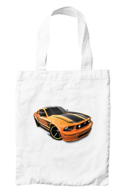Сумка з принтом "Помаранчева, швидкісна машина". Їзда, колеса, машина, швидкість. 2070702