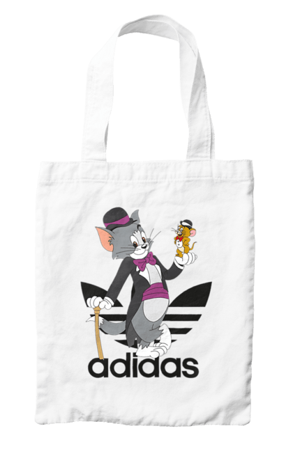 Сумка с принтом Adidas Том и Джерри. Adidas, tom and jerry, адидас, джерри, кот, мульт, мультсериал, мышь, том, том и джерри. 2070702