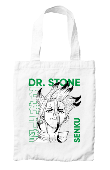 Сумка з принтом "Dr. Stone Сенку". Dr. stone, ishigami, senku, senku ishigami, аніме, доктор стоун, ісіґамі, ісіґамі сенку, манга, сенку. 2070702