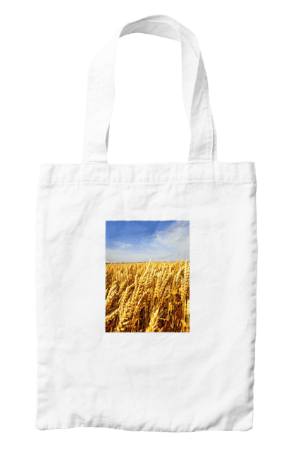 Сумка з принтом "Україна". Голубизна, красота, небо, поле, природа, пшеница. 2070702