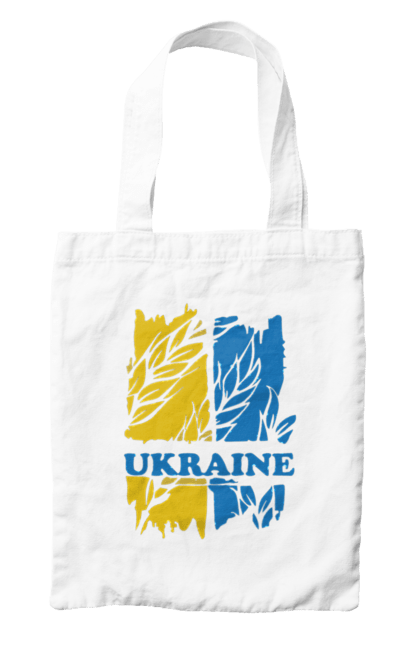 Сумка з принтом "Україна колоски пшениці". Колоски пшениці, символ україни, україна, україна колоски пшениці, українська символіка. 2070702