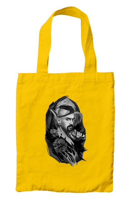 Сумка з принтом "Козак". Вуса, квітки, козак, пістолет, справжній українець, чуб. 2070702