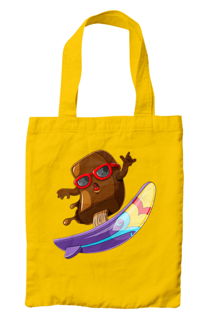 Bag with prints Morozhenko On The Surf. Glasses, ice cream, summer, surfing. 2070702