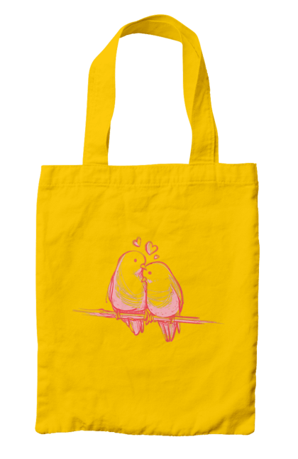 Сумка з принтом "Закохані Попугайчики". Закохані, папуги. 2070702