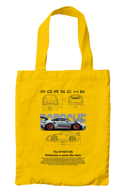 Bag with prints Porsche 911 GT3 RS. Auto, automobile, car, porsche, porsche 911, sport, sports car. 2070702