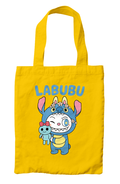 Сумка з принтом "Лабубу". Іграшка лабубу, лабубу, лабубу кока кола, мерч лабубу, мила, синя лабаба, смішна лабубу. 2070702