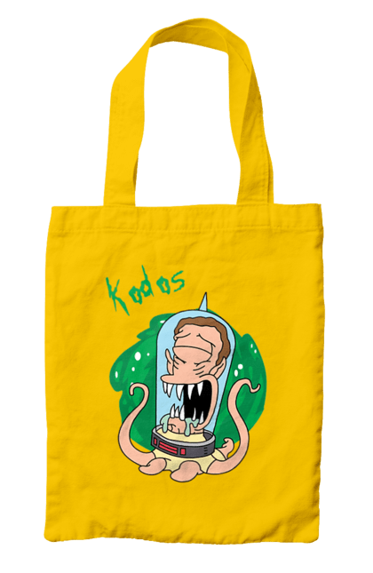 Bag with prints Rick and Morty. Adventures, black humor, cartoon, rick, rick and morty, sci-fi, tragicomedy. 2070702