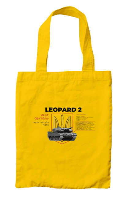 Сумка з принтом "Leopard 2 англійська". Leopard 2, залужний, зброя, танк. 2070702