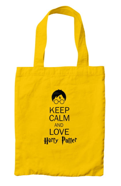 Bag with prints Keep calm and love Harry Potter. Book, franchise, gryffindor, harry potter, hogwarts, keep calm, movie. 2070702