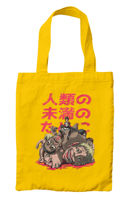 Bag with prints Attack on Titan Mikasa Ackerman. Action film, anime, attack on titan, manga, mikasa, mikasa ackerman, post-apocalyptic. 2070702