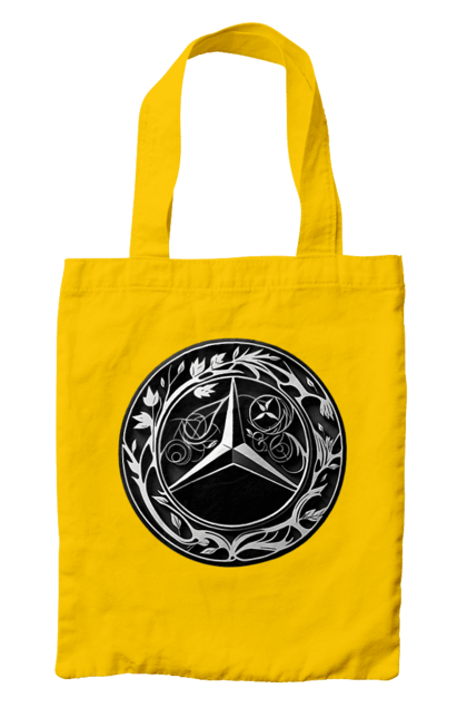 Сумка з принтом "Mercedes Benz Лого Арт". Авто, автомобіль, логотип мерседес, машини, мерс, мерседес. 2070702