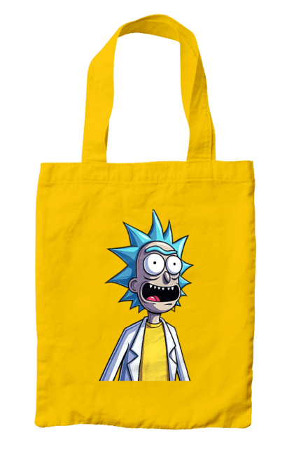 Bag with prints Rick and Morty. Adventures, black humor, cartoon, rick, rick and morty, sci-fi, tragicomedy. 2070702