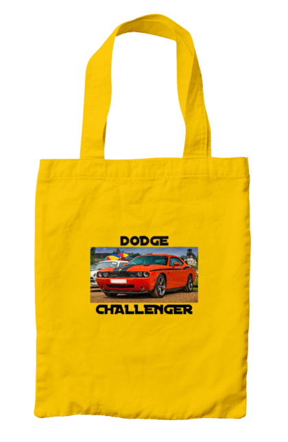 Сумка з принтом "Додж челенджер". Авто, автомобіль, американська легенда, додж челенджер, класичне авто, культовий автомобіль, масл кар, потужний автомобіль. 2070702