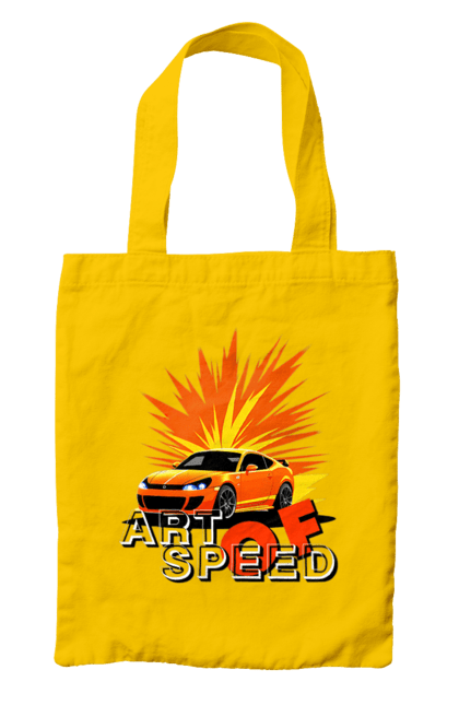 Сумка з принтом "Мистецтво швидкості". Авто, автомобіліст, автомобіль, водій, швидкість. 2070702