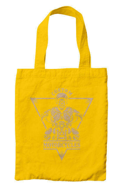 Bag with prints Skeleton on a motorcycle. Drive, motorcycle, skeleton. 2070702