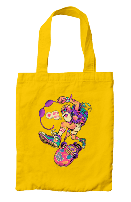 Сумка з принтом "Дід на хвилі". Будь молодим, вогонь, ганяй, грай, дід та скейт, драйв, крутий дід, молодість у душі, спорт, старість. 2070702