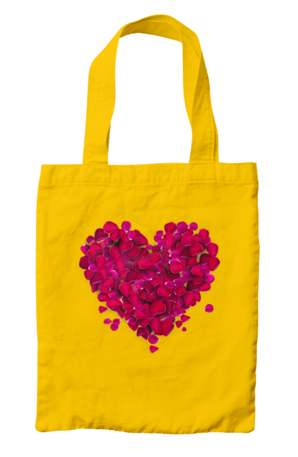 Bag with prints Heart From Rose Petals. Petals, rose flower. 2070702