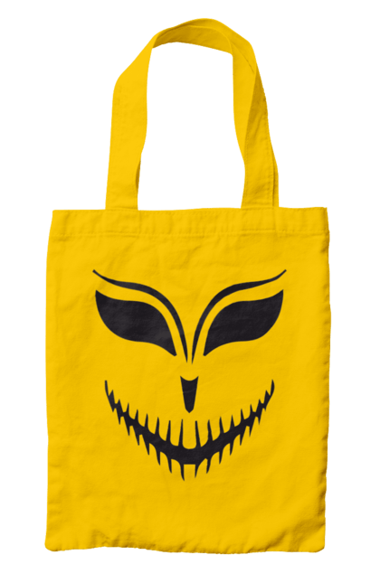 Bag with prints Halloween pumpkin face. Costume, halloween, holiday, october, october 31, pumpkin, scary, sweets, trick or treat. 2070702