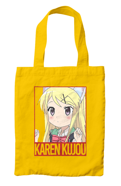 Сумка з принтом "Золота мозаїка Карен Куджо". Anime, karen kujo, kiniro mosaic, kinmoza, manga, аніме, золота мозаїка, карен, карен куджо, манга. 2070702