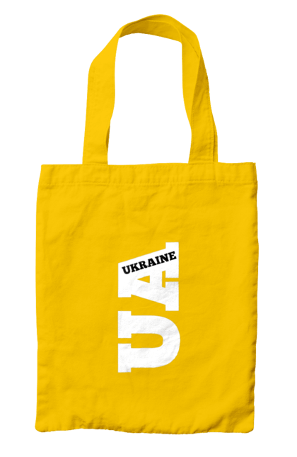 Bag with prints Ukraine. Abbreviation, emblem, home, inscription, logotype, text, ukraine. 2070702
