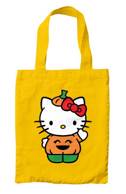 Сумка с принтом Хелло Китти Хэллоуин. Halloween, hello kitty, бренд, котенок, персонаж, тыква, хелло китти, хэллоуин. 2070702