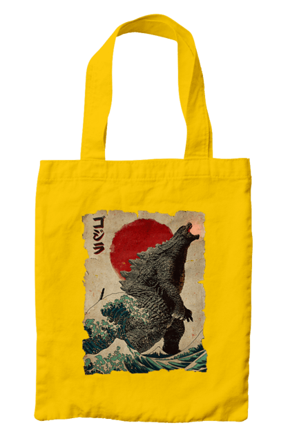 Bag with prints Godzilla. Dinosaur, godzilla, japan, kaiju, movie, mutant. 2070702