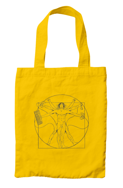 Сумка з принтом "Програміст Да Вінчі". Ай ті, айтішник, код, програміст, хакер. 2070702