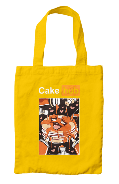 Bag with prints Cake Hub. Brutal, cake, cake hub, hub, humor, joke, porn hub. 2070702
