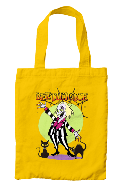 Bag with prints Beetlejuice. Beetlejuice, comedy, ghost, horror, movie, tim burton, warner bros. 2070702