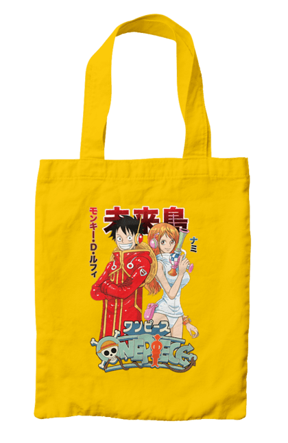 Bag with prints One Piece Nami and Luffy. Anime, cat burglar, manga, nami, one piece, straw hat pirates. 2070702