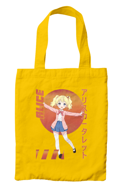 Bag with prints Kiniro Mosaic Alice Cartelet. Alice, alice cartelet, anime, gold mosaic, kiniro mosaic, kinmoza, manga. 2070702