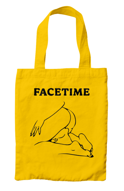 Сумка з принтом "Фейстайм". Вульгарна, гумор, прикольна, смішна, фейстайм. 2070702