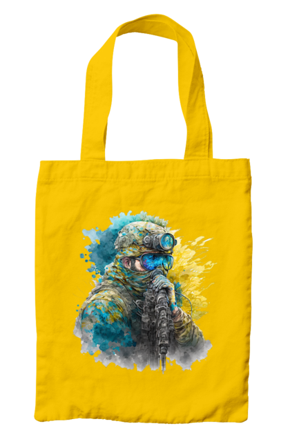 Сумка з принтом "Снайпер ЗСУ". Армія, зсу, прапор україни, символи україни, снайпер, солдат, україна. 2070702