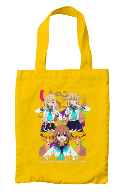 Bag with prints My Deer Friend Nokotan. Anime, comedy, deer, manga, nokotan, shikanoko. 2070702