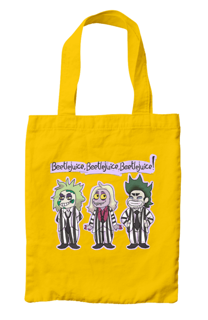 Bag with prints Beetlejuice. Beetlejuice, comedy, ghost, horror, movie, tim burton, warner bros. 2070702