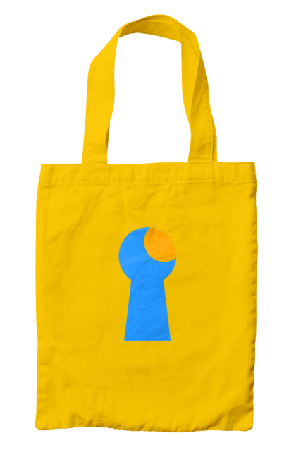 Сумка з принтом "Замочная скважина". Відчини двері, двері, замок, ключ, свердловина, світло крізь, цікавість, щілина. 2070702