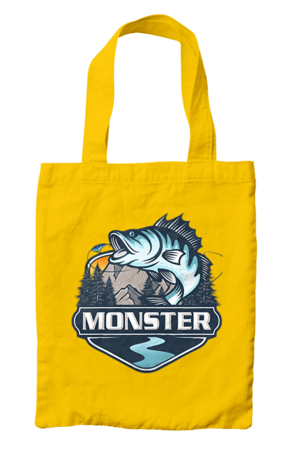 Сумка з принтом "Рибалка". Монстер, рибак, рибалка, хоббі. 2070702