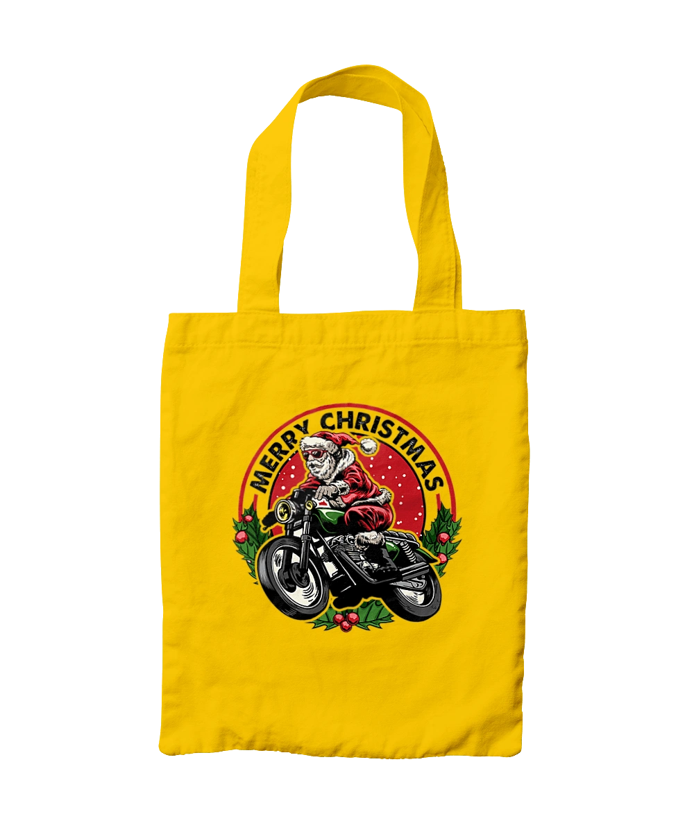 Счастливого рождества, дед мороз на мотоцикле