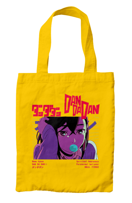 Bag with prints Dandadan Momo Ayase. Anime, ayase, dandadan, manga, momo, momo ayase. 2070702