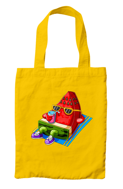 Сумка з принтом "Кавун П'є Коктейль". Кавун, коктейль, літо. 2070702