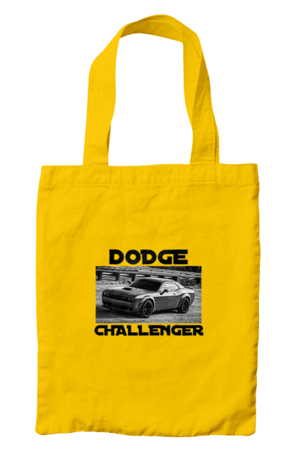 Сумка з принтом "Додж челенджер". Авто, автомобіль, американська легенда, додж челенджер, класичне авто, культовий автомобіль, масл кар, потужний автомобіль. 2070702