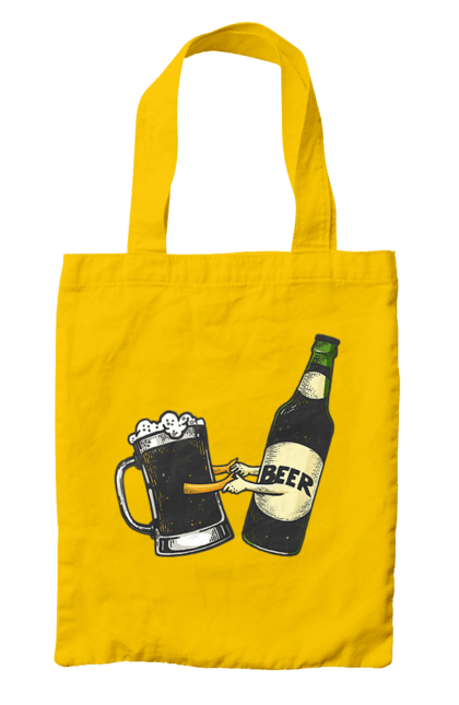 Сумка з принтом "Пляшка Пива З Келихом Пива". Келих, пиво, пляшка. 2070702
